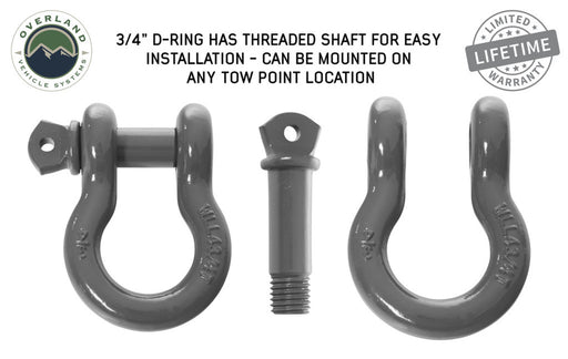Overland Vehicle Systems 3/4" 4.75 Ton/ 9,500 lb. Shackle (Pair) -Recon Recovery - Recon Recovery