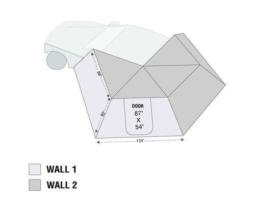 Overland Vehicle Systems 18299909 Awning Walls for 270 LT (Driver side 1 of 2) - Recon Recovery