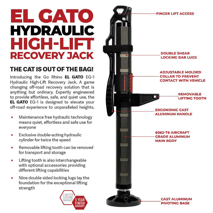 Go Rhino El Gato Hydraulic High Lift Recovery Jack - Recon Recovery