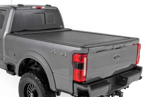 Rough Country Retractable Hard Tonneau Cover for 2017-2024 Ford F-250 & F-350 (6'9" Bed) - Recon Recovery