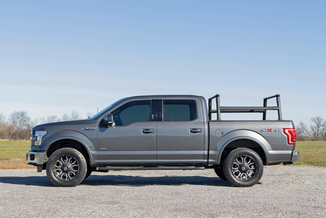 Rough Country 10406 No Drill Aluminum Lightweight Overland Bed Rack for 2015-2024 Ford F150