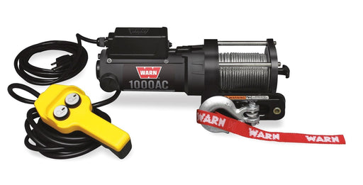 Warn 80010 1000AC 120V Electric Winch - 1,000 lbs. Pull Rating, 43 ft. Steel Line - Recon Recovery