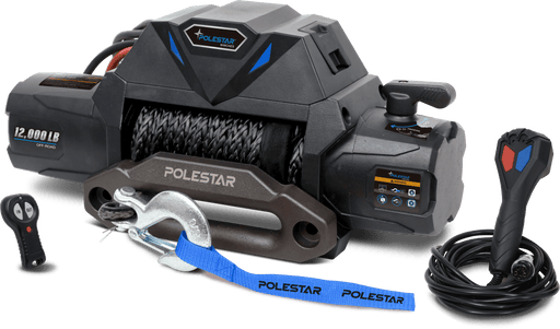 Polestar 10801046 12V 12,000 lbs Synthetic Rope Jeep & Truck Wireless Winch -IP65 Rated - Recon Recovery