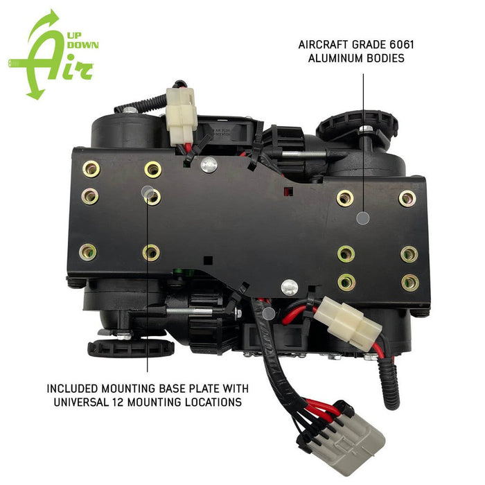 Overland Vehicle Systems 12099918 EGOI Permanent On Board Dual Motor Air Compressor System 6.1 CFM - Recon Recovery