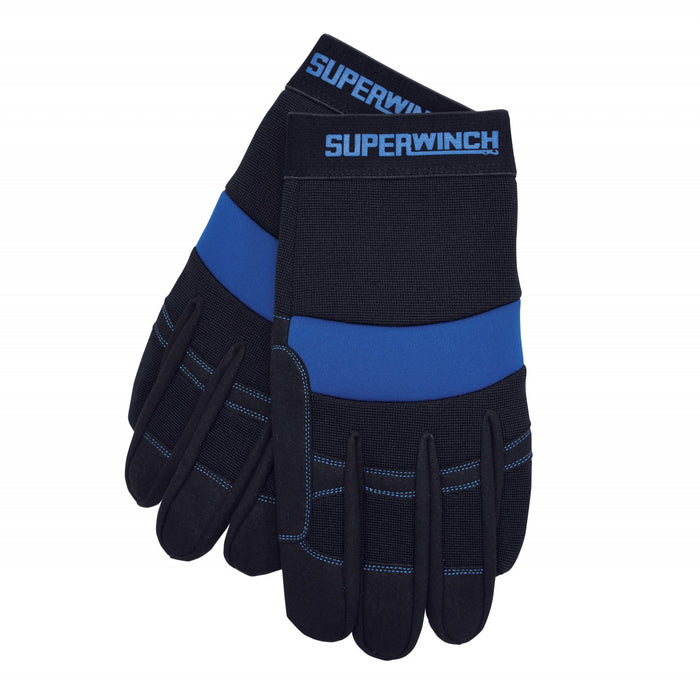 Superwinch 2580 Gloves - XL, Black and Blue, Unisex