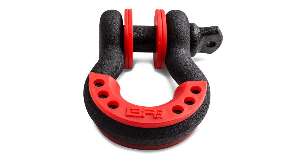 Body Armor 3203 D-Ring with Isolator - 4.75 Ton Load Rating, Red, Sold Individually - Recon Recovery
