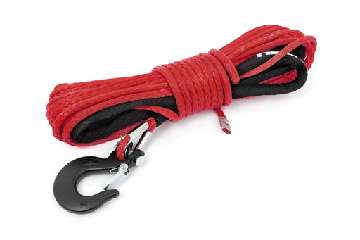 Rough Country RS161 Winch Cable & Synthetic Rope - Synthetic, 7,000 lbs. Pull Rating, 50 ft. Line Length1/4 in. Line Diameter, Red - Recon Recovery