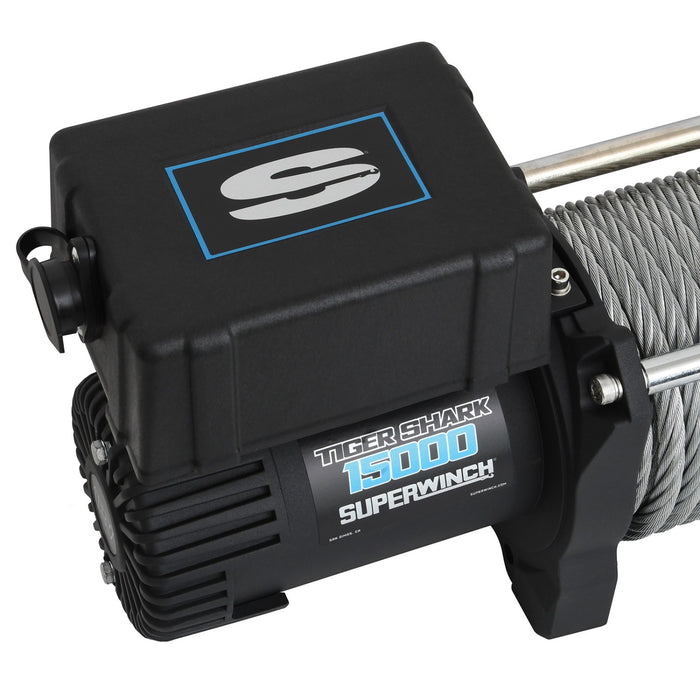 Superwinch 1515000 Electric Tiger Shark 15000 Winch - 15,000 lbs. Pull Rating, 82 ft. Line