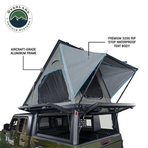 Overland Vehicle Systems MagPak Camper Shell & Roof Top Tent Combo for 2016-2024 Toyota Tacoma - Recon Recovery