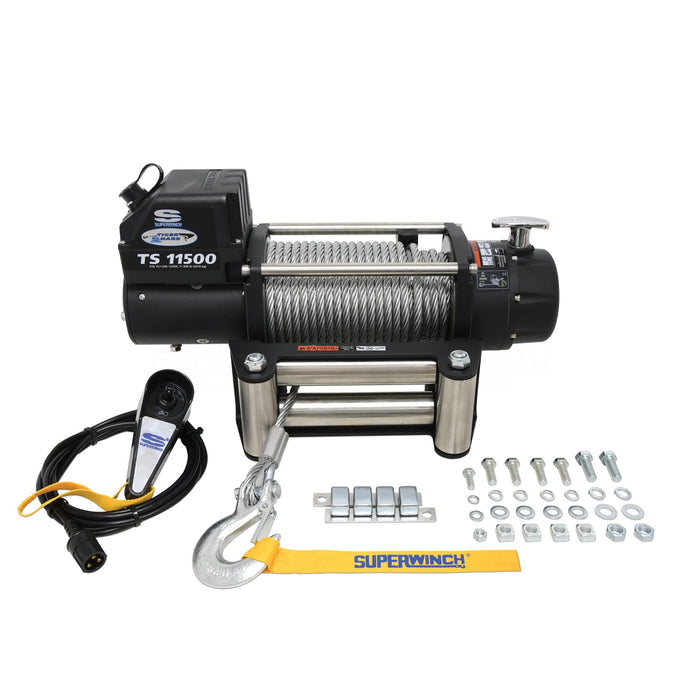 Superwinch 1511200 Electric Tiger Shark 11500 Winch - 11,500 lbs. Pull Rating, 84 ft. Line