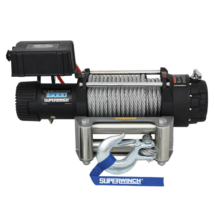 Superwinch 1515000 Electric Tiger Shark 15000 Winch - 15,000 lbs. Pull Rating, 82 ft. Line