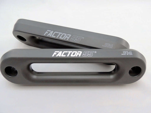 Factor 55 00019 Hawse Fairlead 1.5 in. Thick - For Truck/Jeep Applications, Anodized Gray - Recon Recovery