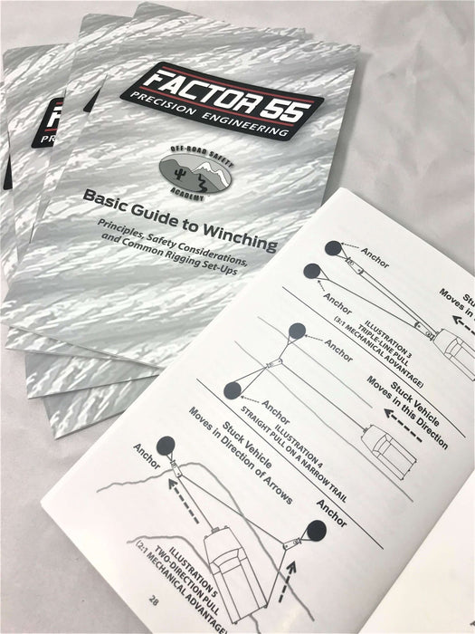 Factor 55 10000 Basic Guide To Winching Manual- Sold Individually - Recon Recovery