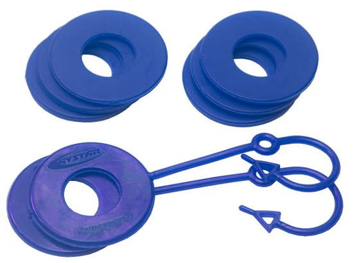 Daystar KU70061RB D Ring Isolator Washer Locker Kit 2 Locking Washers and 6 Non-Locking Washers Blue - Recon Recovery