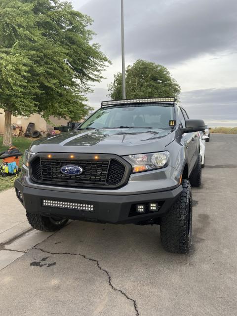 Rough Country 10759 LED Front Full Width Bumper for 2019-2024 Ford Ranger 2WD/4WD - Recon Recovery