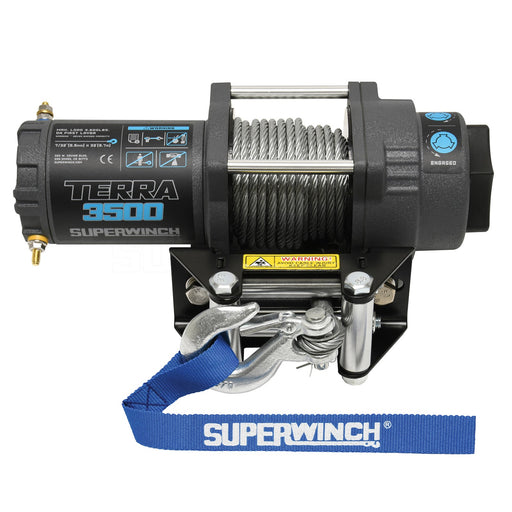 Superwinch 1135260 ATV-UTV Terra 3500 Winch - 3,500 lbs. Pull Rating, 32 ft. Line - Recon Recovery