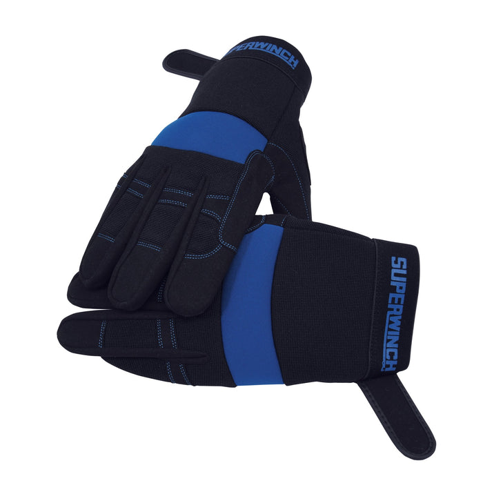 Superwinch 2580 Gloves - XL, Black and Blue, Unisex
