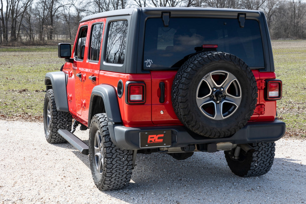 Rough Country PSR610430 Lighted Power Running Boards for 2018-2024 Wrangler JL 4 Door (No Drill) - Recon Recovery