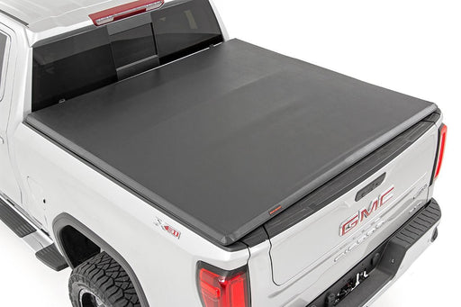 Rough Country 41308550 Tri-Fold Soft Tonneau Cover for 2019-2023 Silverado Sierra 1500 (5'10" Bed) - Recon Recovery