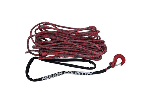 Rough Country DHTPRS116 Winch Cable & Synthetic Rope - Synthetic, 16,000 lbs. Pull Rating, 85 ft. Line Length3/8 in. Line Diameter, Red and Gray - Recon Recovery