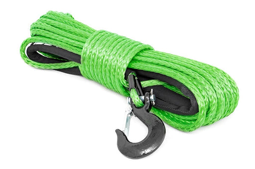 Rough Country DHTPRS113 Winch Cable & Synthetic Rope - Synthetic, 16,000 lbs. Pull Rating, 85 ft. Line Length3/8 in. Line Diameter, Green - Recon Recovery
