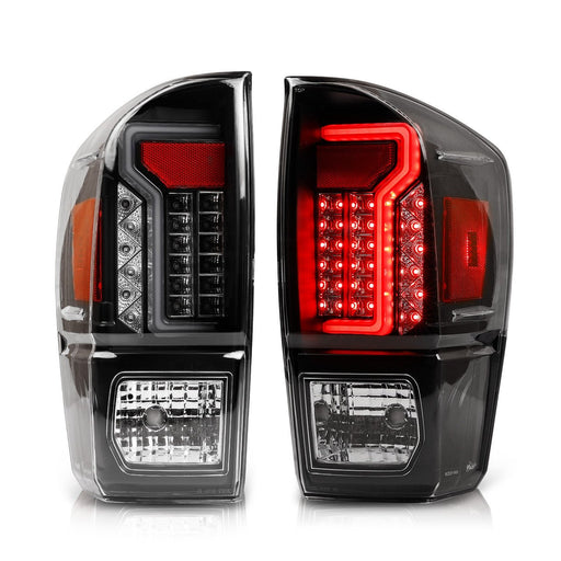 Winjet Renegade V2 LED Taillights for 2016-2023 Toyota Tacoma Smoke Glow Bar (Black/Clear) - Recon Recovery - Recon Recovery