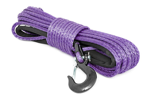 Rough Country DHTPRS112 Winch Cable & Synthetic Rope - Synthetic, 16,000 lbs. Pull Rating, 85 ft. Line Length3/8 in. Line Diameter, Purple - Recon Recovery