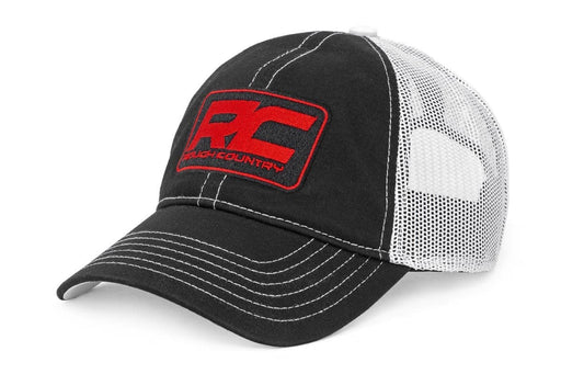 Rough Country 84125 Mesh Cap - One-Size-Fits-All, Black and White - Recon Recovery