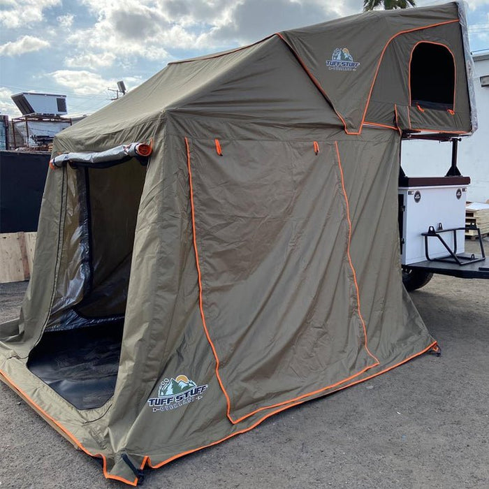 Tuff Stuff Overland TS-RTT-CS-GR Alpha Hard Shell Side Open Tent, Gray - 3 or 4 Person + $200 Gift Card - Recon Recovery