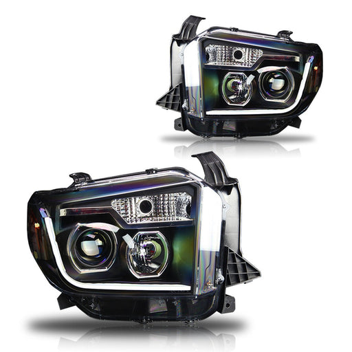 Winjet Renegade Series Projector Headlights DRL for 2014-2021 Toyota Tundra (Black/Clear) - Recon Recovery - Recon Recovery