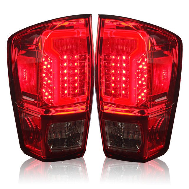 Winjet Renegade LED Taillights for 2016-2023 Toyota Tacoma (Chrome/Red) - Recon Recovery - Recon Recovery