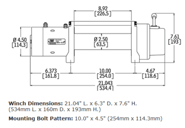 Warn 26502 M8000 Self - Recovery Electric Winch - 8,000 lbs. Pull Rating, 100 ft. Steel Line - Recon Recovery