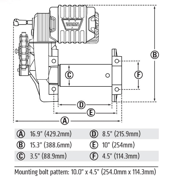 WARN M8274 - S Winch | 10,000 lb Upright Icon with 150ft Synthetic Rope & 6 HP Motor - Recon Recovery