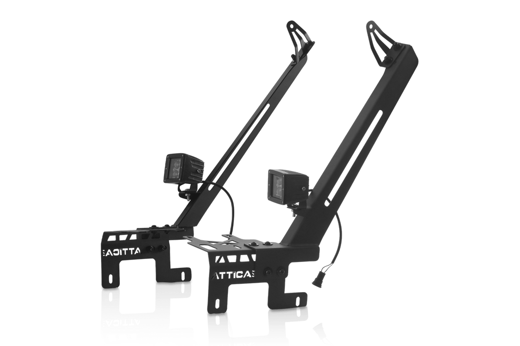 Attica 4x4 Frontier Series Light Mount Brackets for 2018 - 2025 Gladiator JT & Wrangler JL - Recon Recovery