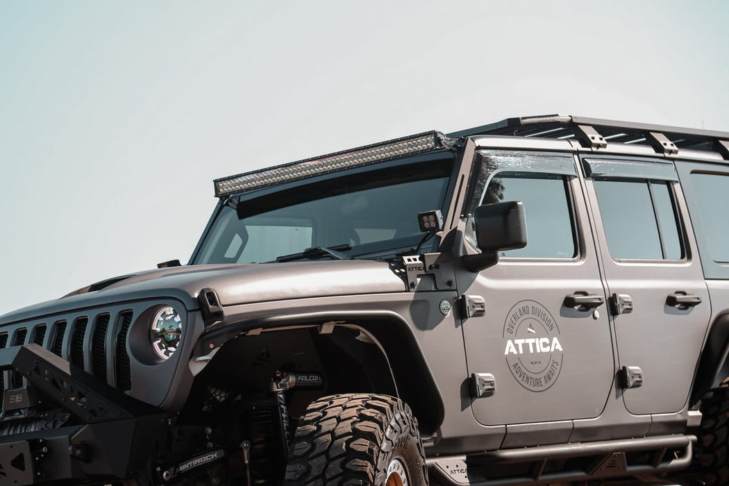 Attica 4x4 Frontier Series Light Mount Brackets for 2018 - 2025 Gladiator JT & Wrangler JL - Recon Recovery