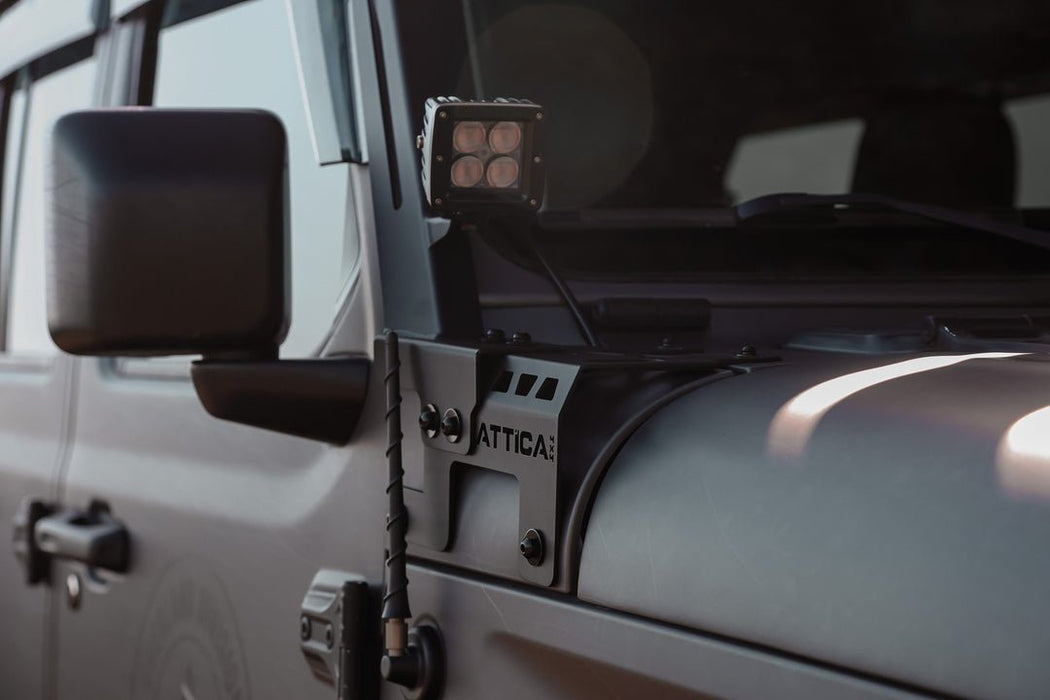 Attica 4x4 Frontier Series Light Mount Brackets for 2018 - 2025 Gladiator JT & Wrangler JL - Recon Recovery
