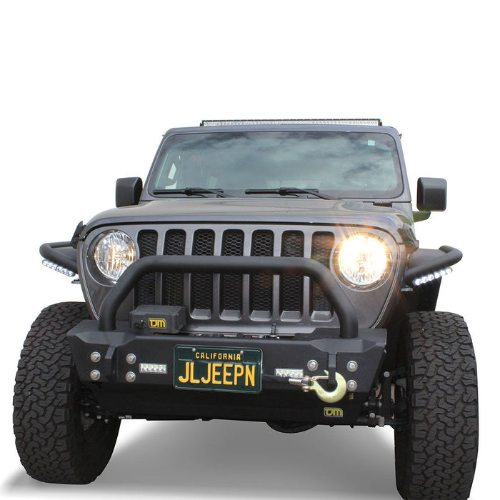 TJM 4x4 High Clearance Stubby Front Bumper for 2008-2025 Jeep Wrangler JK JL & Gladiator JT - Recon Recovery - Recon Recovery
