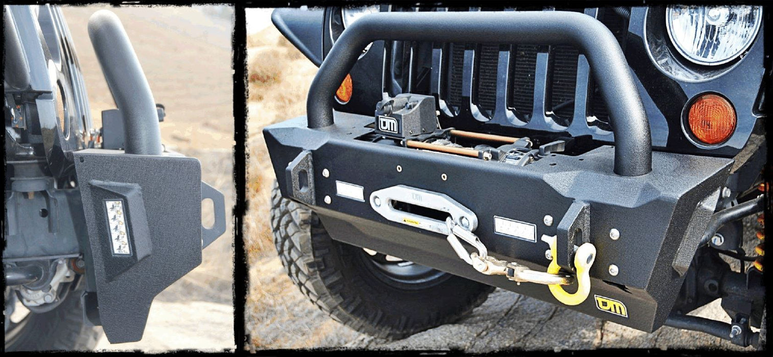 TJM 4x4 High Clearance Stubby Front Bumper for 2008-2025 Jeep Wrangler JK JL & Gladiator JT - Recon Recovery - Recon Recovery