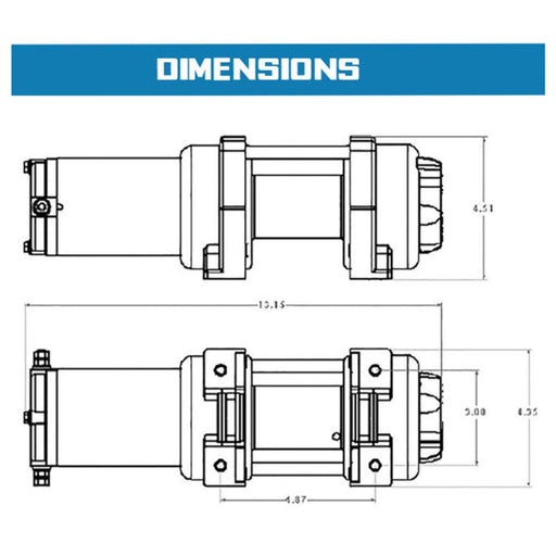 Superwinch ATV / SxS LT Series 3,000 lbs. Winch - 50 ft. Steel Cable - Recon Recovery