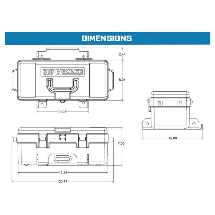 Superwinch Portable Utility 4,000 lbs. Winch Kit - 50 ft. Synthetic Rope - Recon Recovery