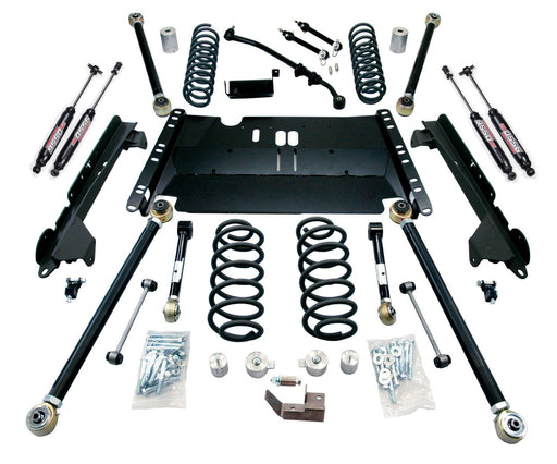 TeraFlex 4" Enduro LCG Long Arm Suspension System & 9550 VSS Twin-Tube Shocks for 2004-2006 Jeep Wrangler - Recon Recovery
