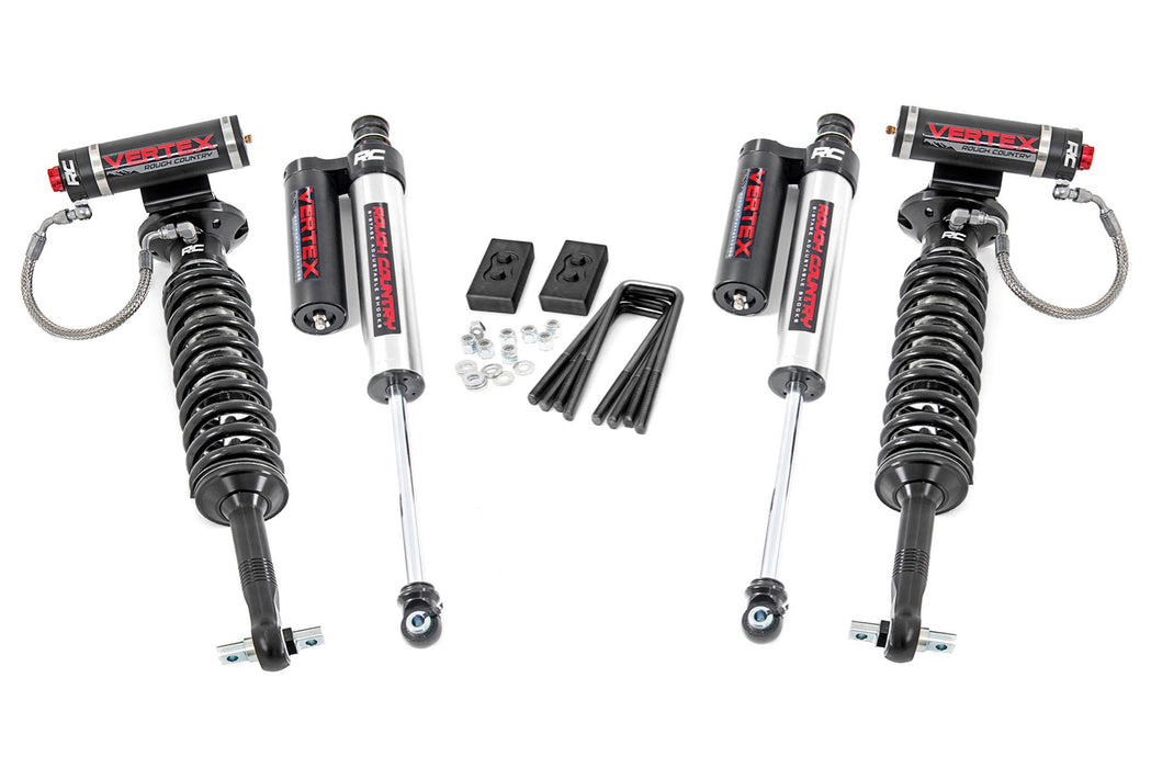 Rough Country Bolt on 2" Adjustable Vertex Reservoir Coilover Suspension for 2014-2020 Ford F-150