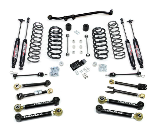 TeraFlex 4" Suspension System W/ 8 Short Control Arms & 9550 VSS Twin-Tube Shocks for 1997-2006 Jeep Wrangler - Recon Recovery