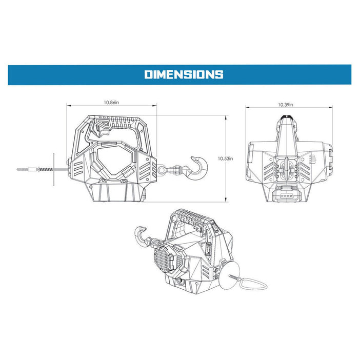 Superwinch Hand Hauler 24 Volt Plug In DC 1000lb Wireless Winch - Recon Recovery