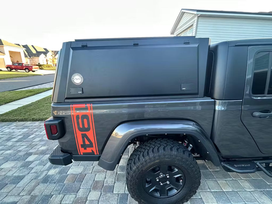OVS Expedition Stainless Steel Truck Cap with Wing Doors For 2019-2027 Jeep Gladiator JT