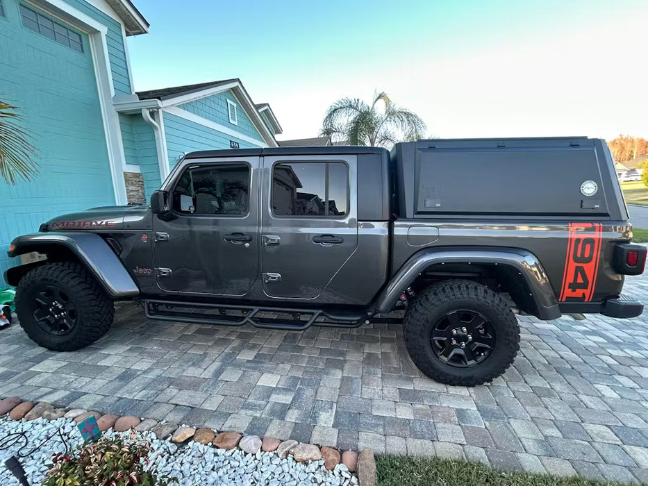 OVS Expedition Stainless Steel Truck Cap with Wing Doors For 2019-2026 Jeep Gladiator JT