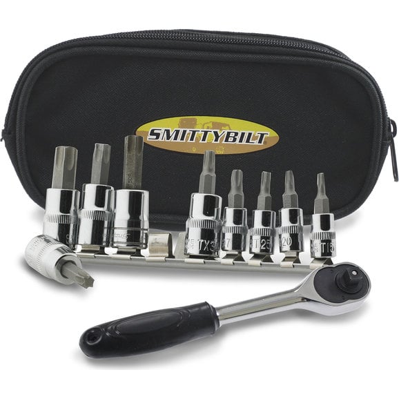 SmittyBilt Portable Universal 9 - Piece Torx Tool Kit (T15 - T50) - Recon Recovery - Recon Recovery