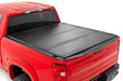 Rough Country Hard Tri - Fold Flip Up Bed Cover for 2019 - 2026 Chevy/GMC Sierra 1500/Silverado 1500 - Recon Recovery