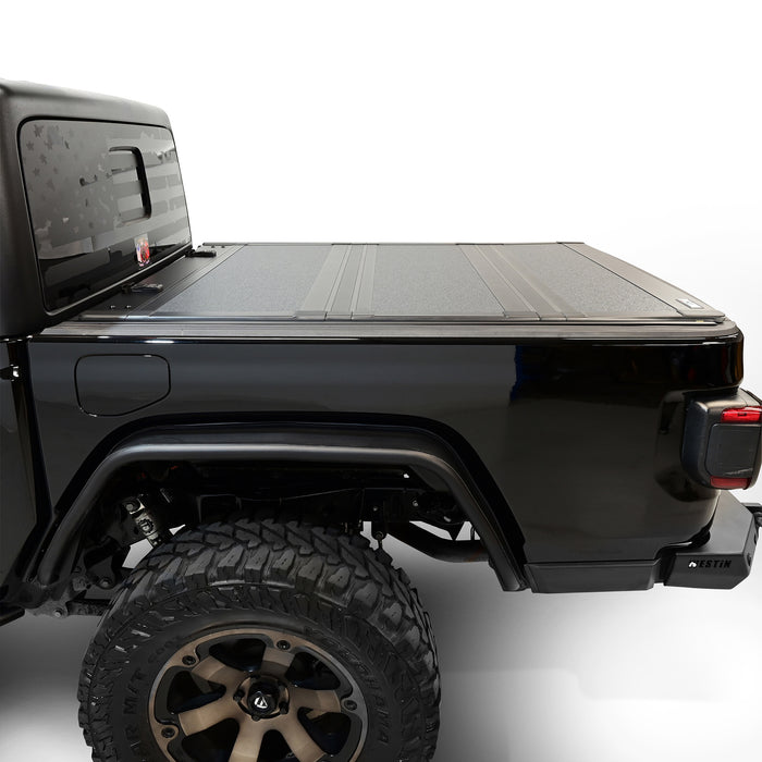 Hard Tri - Fold Aluminum Tonneau Cover for 2020 - 2026 Jeep Gladiator JT - Recon Recovery - Recon Recovery