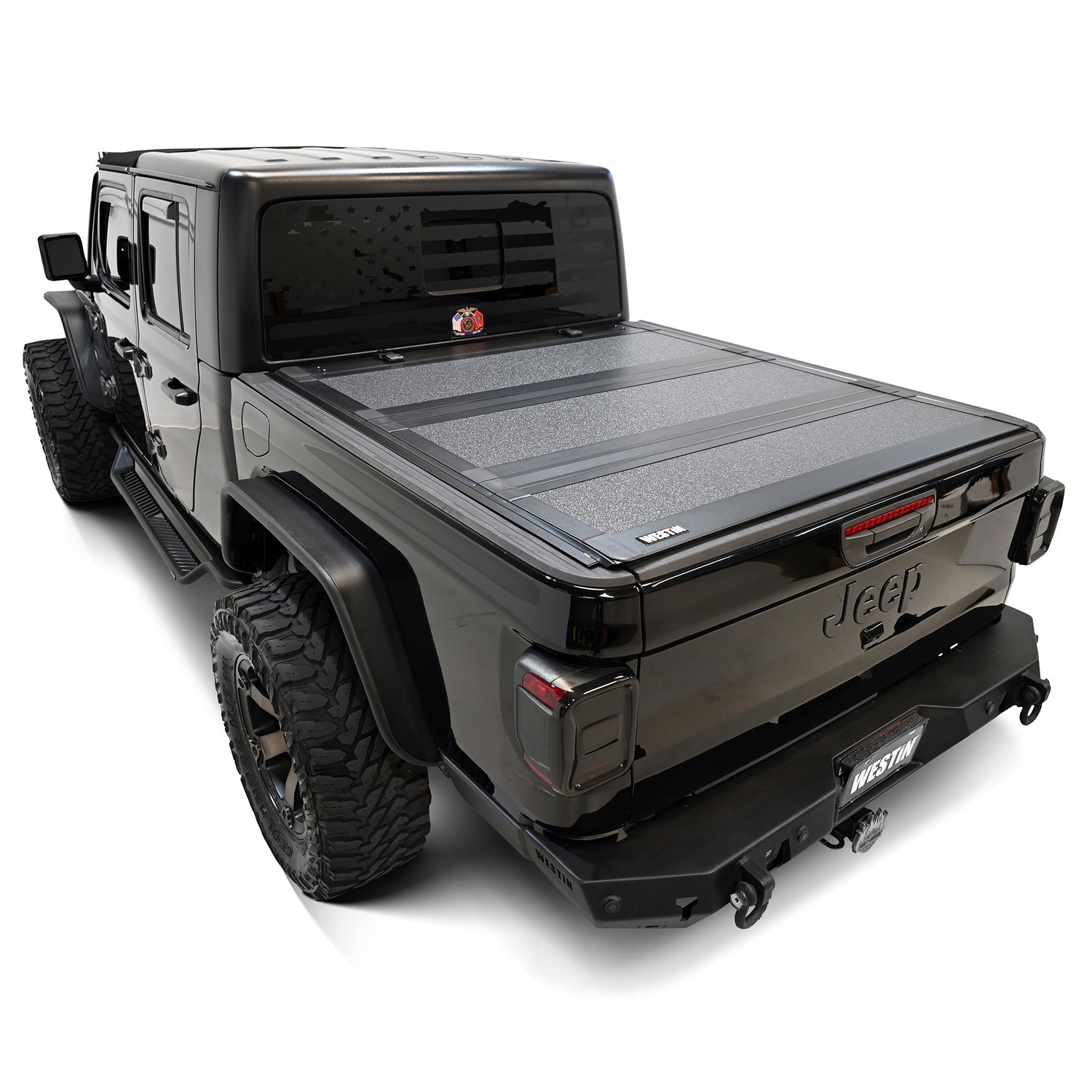 Hard Tri - Fold Aluminum Tonneau Cover for 2020 - 2026 Jeep Gladiator JT - Recon Recovery - Recon Recovery